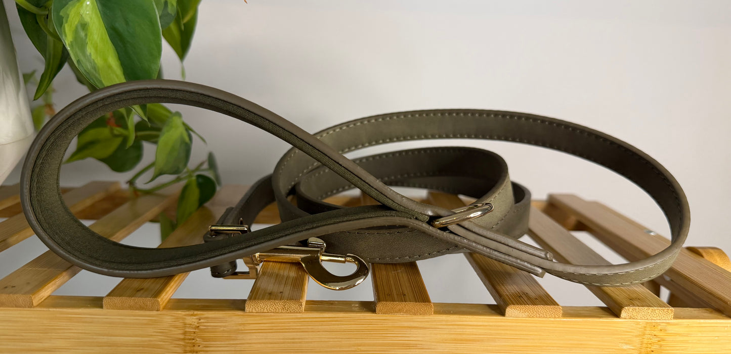 Olive Green Vegan Leash