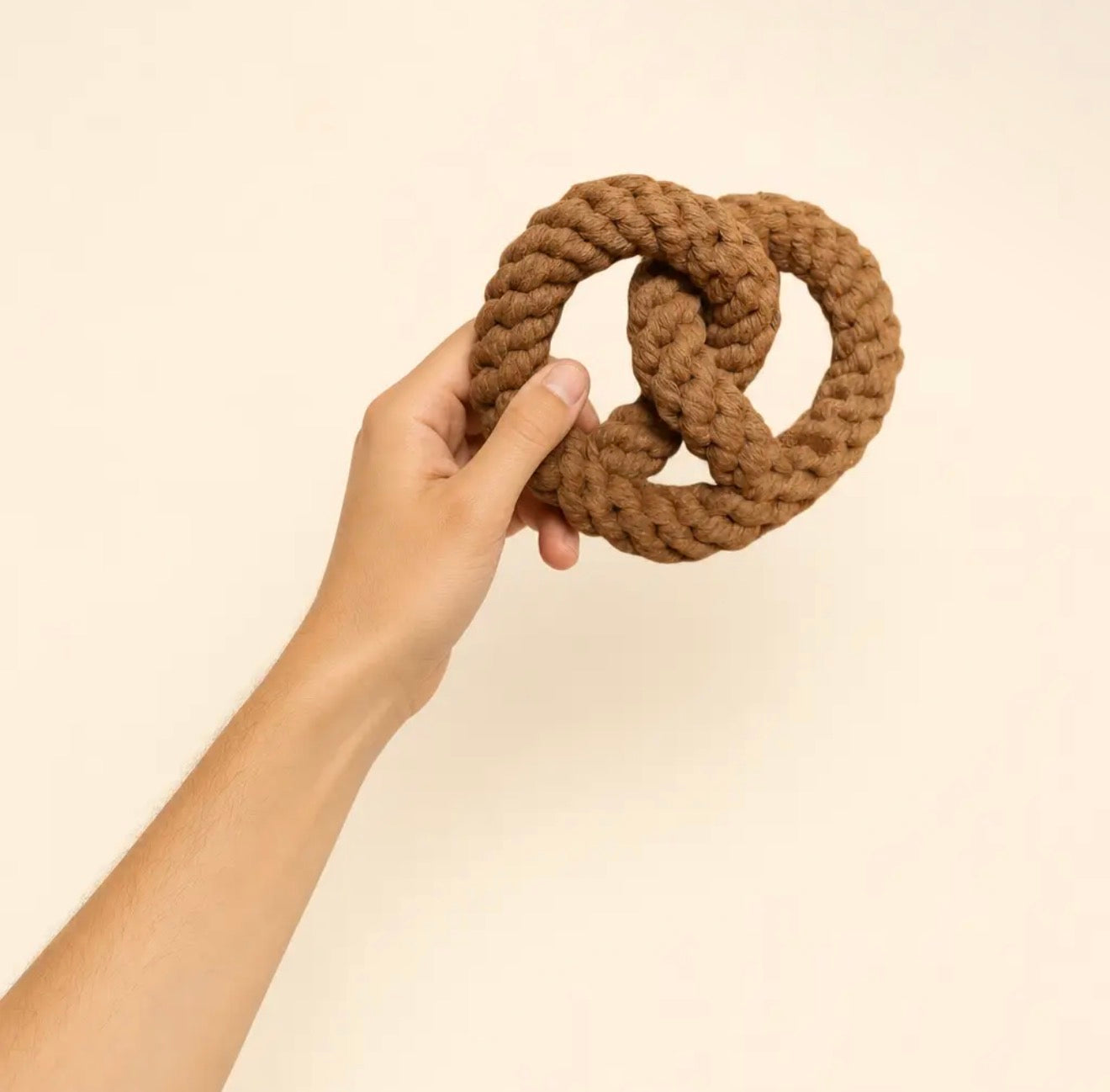 Handcrafted Pretzel Pet Toy | Sustainable | Chew Toy