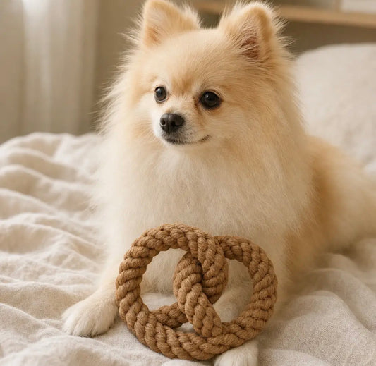 Handcrafted Pretzel Pet Toy | Sustainable | Chew Toy