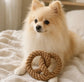 Handcrafted Pretzel Pet Toy | Sustainable | Chew Toy