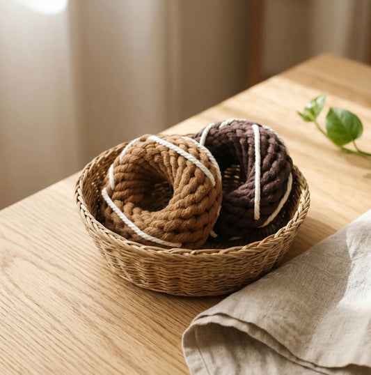 Handcrafted Donut Pet Toy | Sustainable | Small Pets