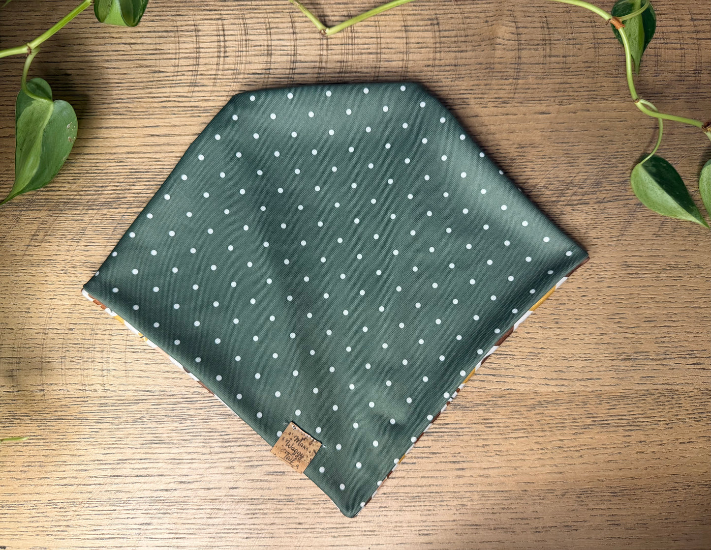 Fall Leaves and Polka Dot Bandana