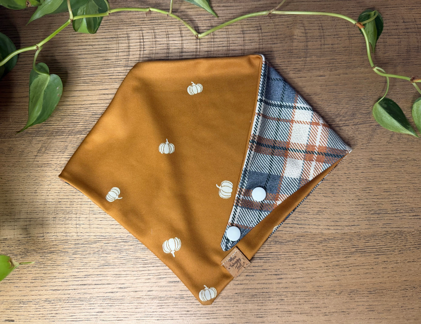 Pumpkin & Plaid Bandana