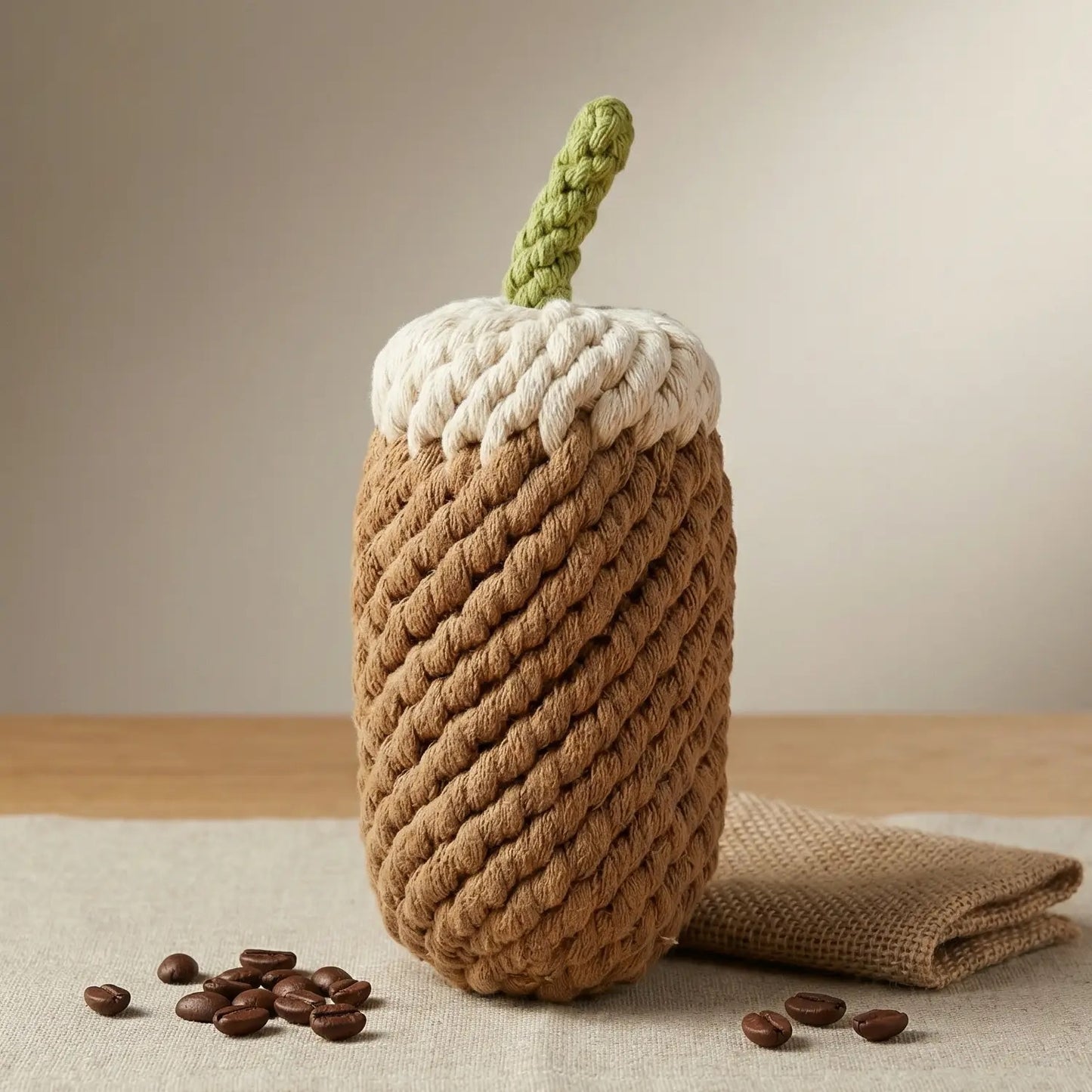 Handcrafted Coffee Pet Toy | Sustainable | Pet Chew Toy
