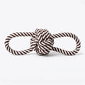 Brown and White Rope Tug-War Toy | Ball with Two Handles